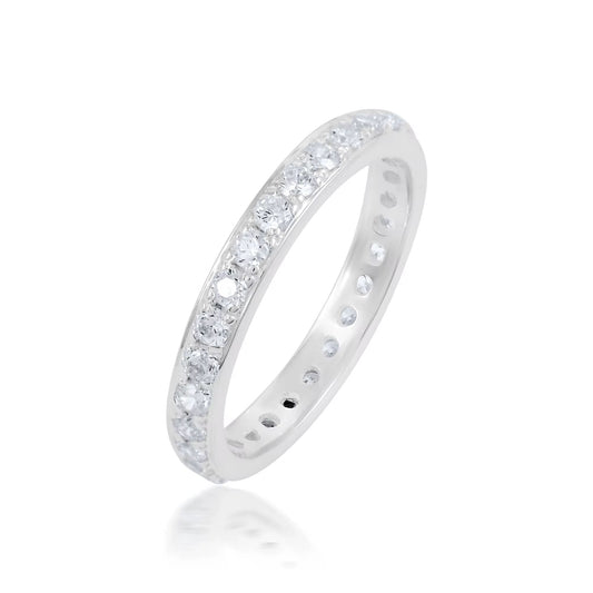 Moissanite Pavé Eternity Ring