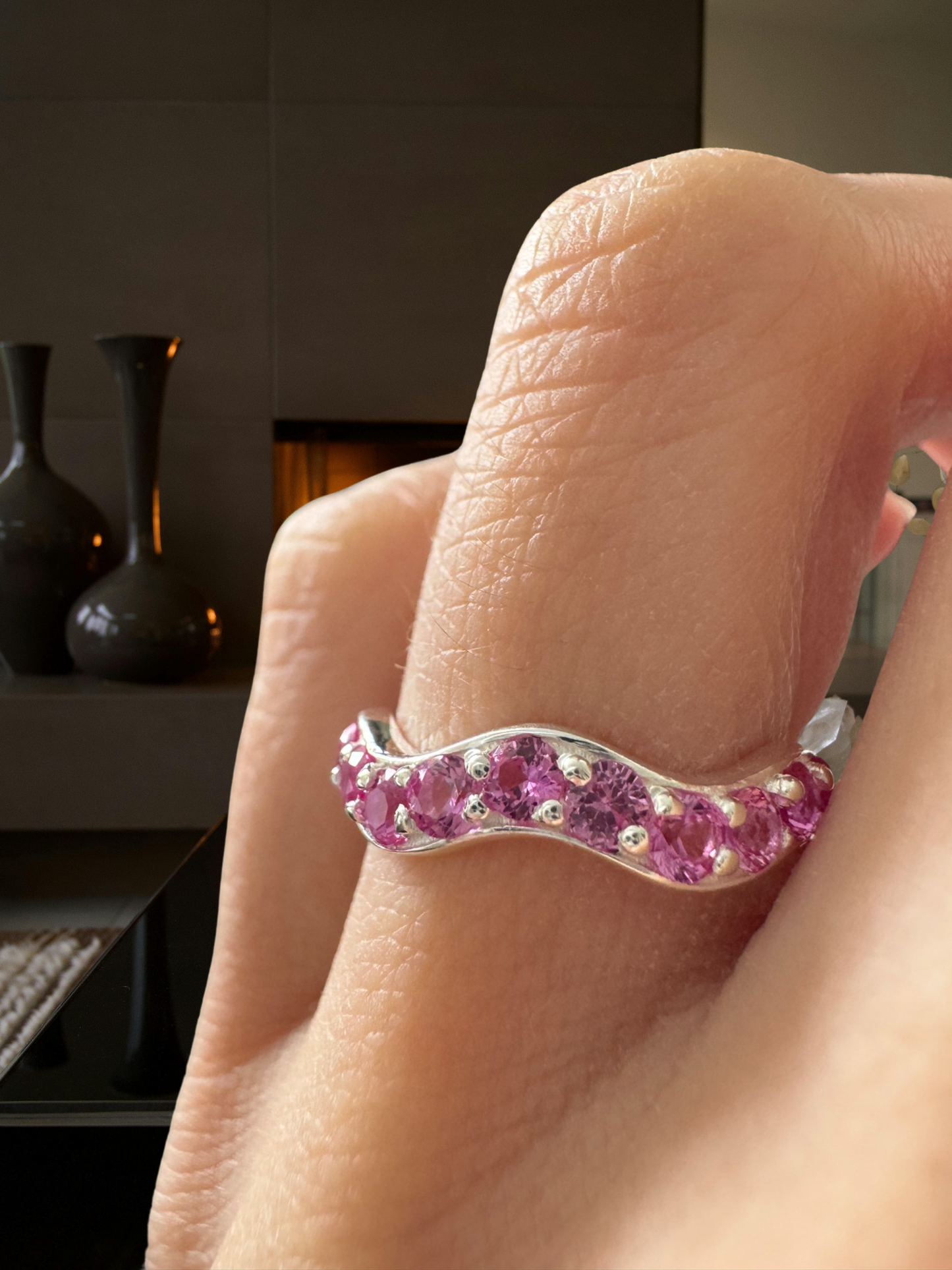 Pink Sapphire Wave Band