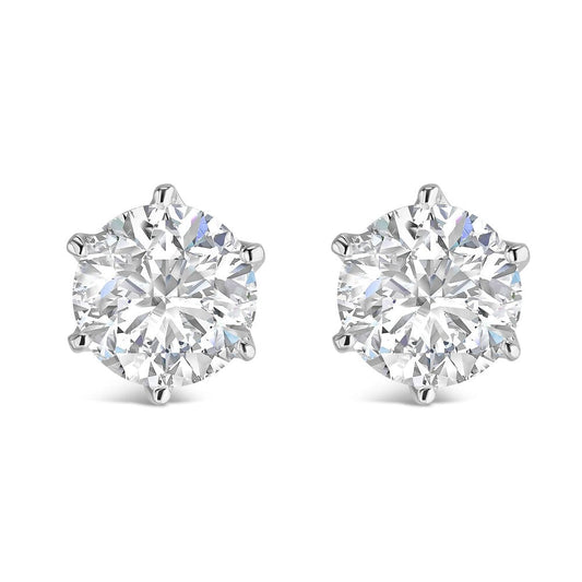 Sterling Silver Cubic Zirconia Stud Earrings